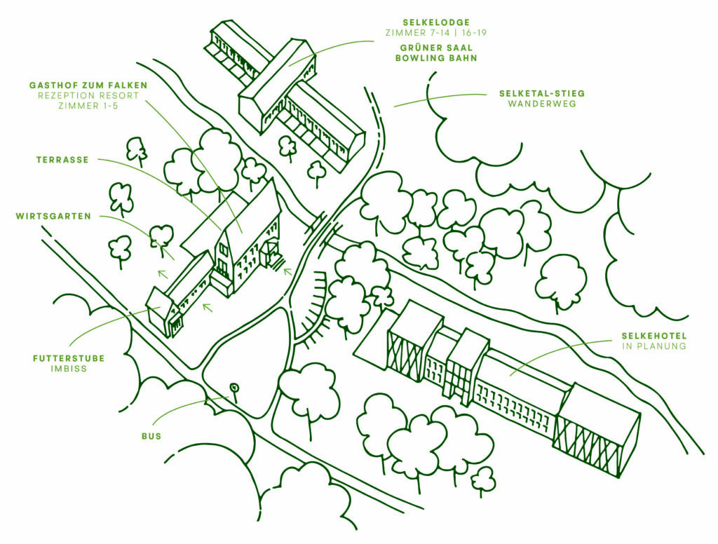 Lageplan Falk & Frei Selketal Resort